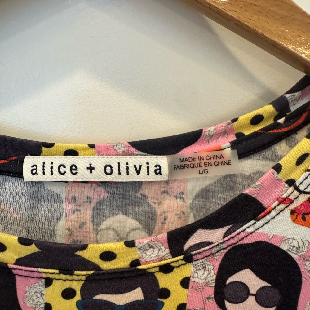 Alice + Olivia Multicolor Graphic Tee - Picture 3 of 3